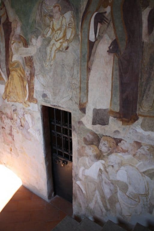 Italia, Lago Maggiore, Santa Caterina – pittura sul muro, agosto 2013