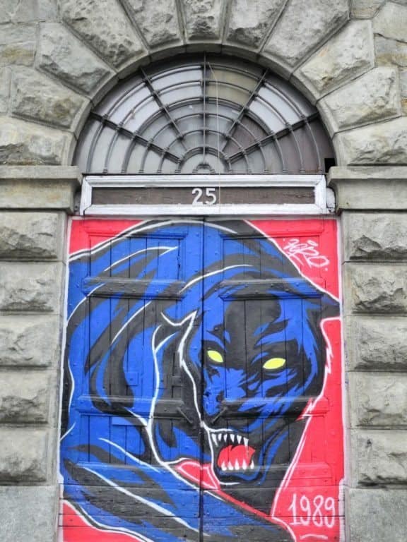Italy, Turin – door of No.25, Feb.2015