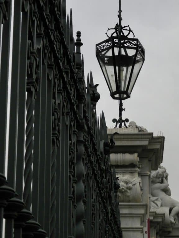 Italy, Turin – lamp and fence, Feb.2015