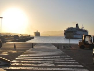 Il porto dei traghetti di Olbia in Sardegna