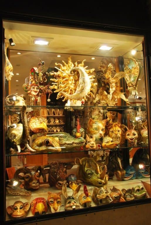 Italy, Venice – animal masks, Nov. 2012