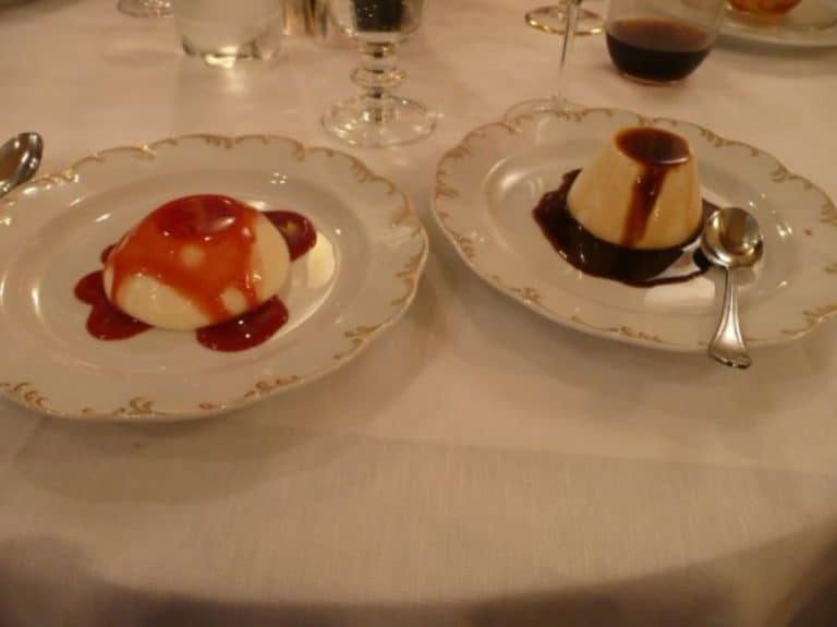 Two panna cotta