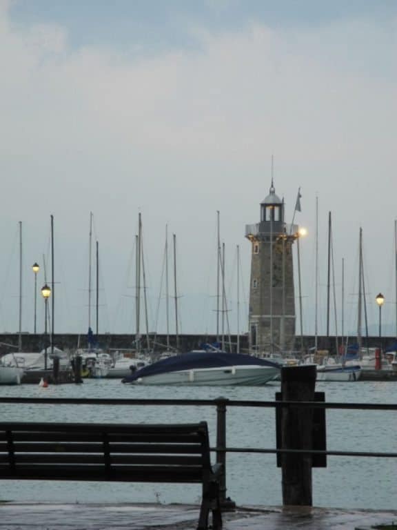 Garda Lake in rain