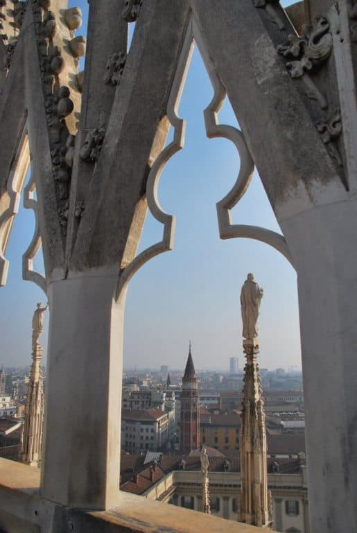 Going up to the roof of Duomo