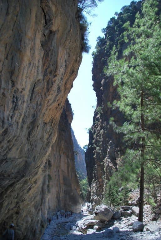 Caminata a lo largo de Samaria Gorge