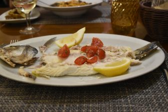 Italy-Sardinia-Alghero-restaurant-Il Pesce D'Oro-sea bass