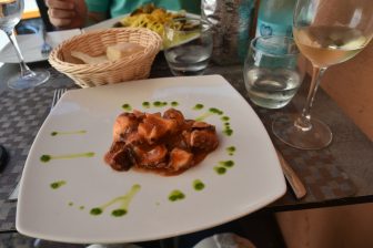 Italy-Sardinia-Alghero-restaurant-Trattoria da Mirko-octopus in garlic sauce