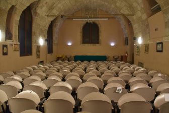 Italy-Sardinia-Alghero-Church of Saint Francis-meeting room