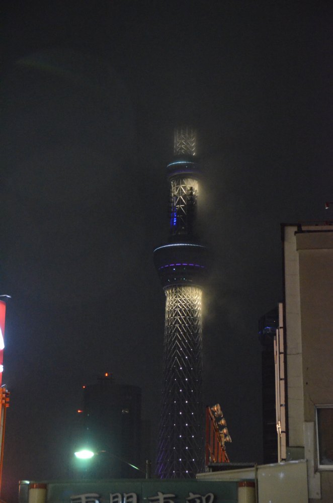 日本、東京－夜のスカイツリー 2014年8月 (東京)