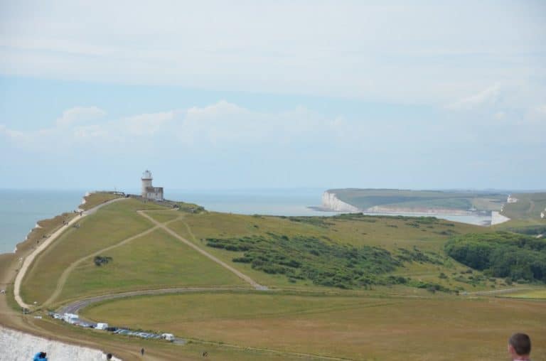 England, Beachy Head – lighthouse far away, July, 2014 (Eastbourne)