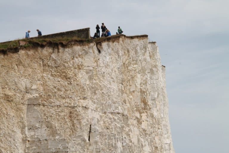 England, Beachy Head – people on top, July, 2014 (Eastbourne)