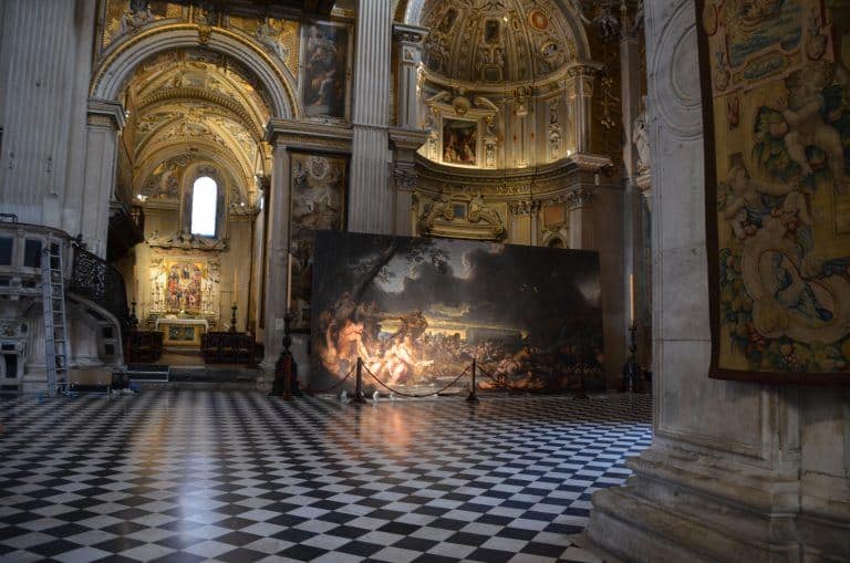 Bergamo, Santa Maria Maggiore – floor, Apr.2018 (Lombardia)
