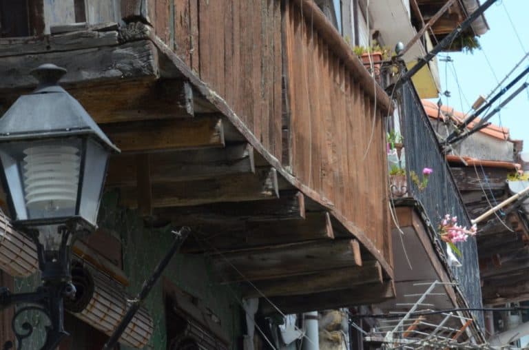 Spain, Bermeo – old balcony, May 2014 (Bermeo)