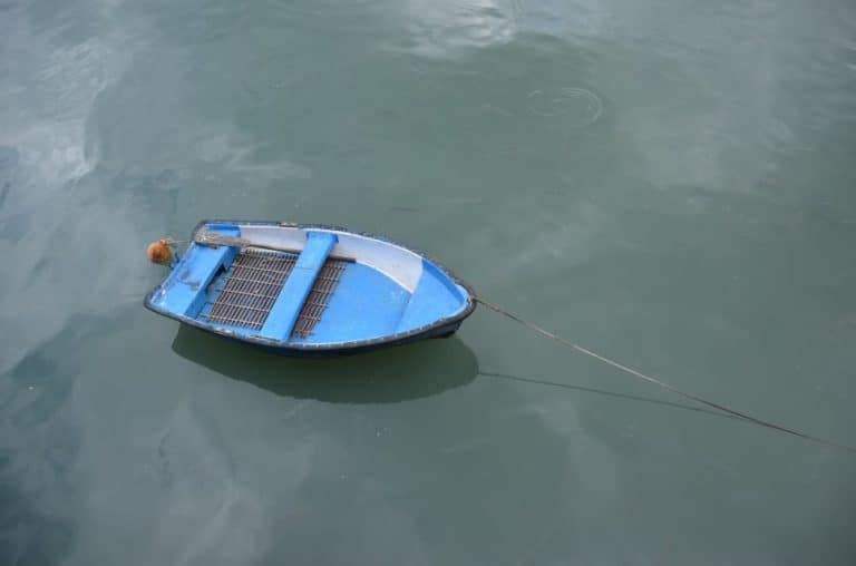 Spain, Bermeo – lonely boat, May 2014 (Bermeo)