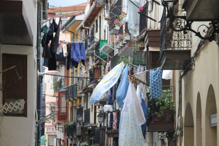 Spain, Bermeo – a lot of washings, May 2014 (Bermeo)