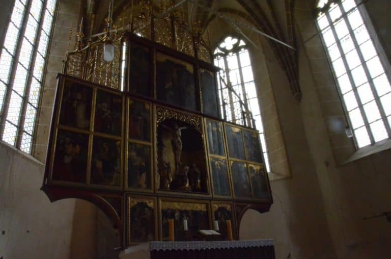 Romania, Biertan – altar, Apr. 2014 (Sighisoara)