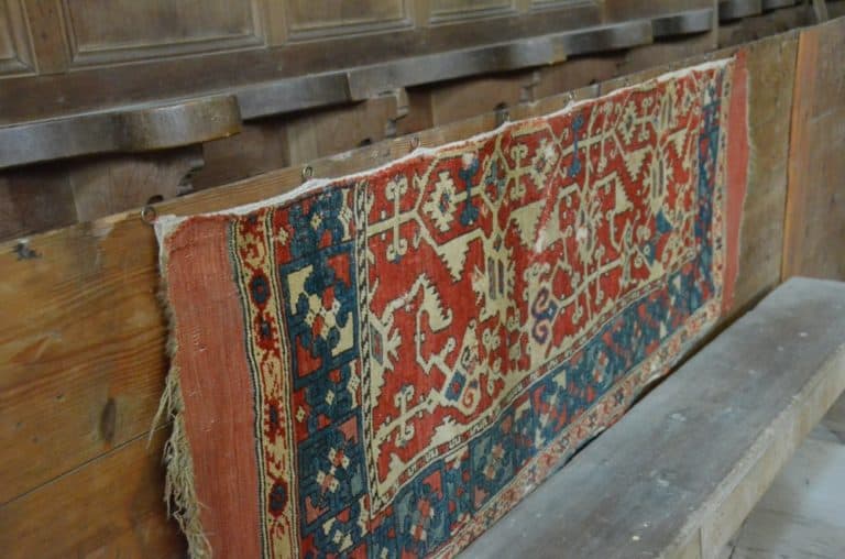 Romania, Biertan – half of Anatolian rug, Apr. 2014 (Sighisoara)