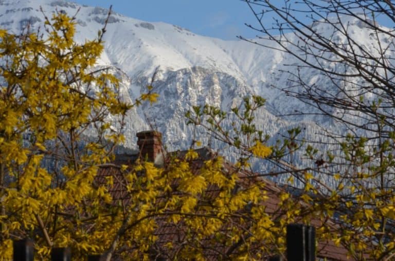 Romania, Bran – vista della montagna, apr. 2014 (Bran)