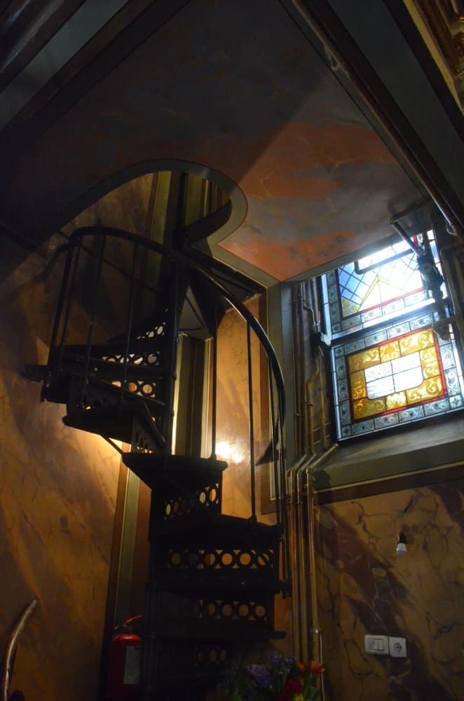 Romania, Bucharest – stairs in church, Apr. 2014 (Bucharest)