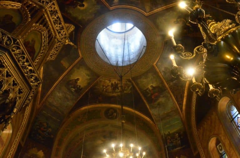 Romania, Bucharest – ceiling of church, Apr. 2014 (Bucharest)
