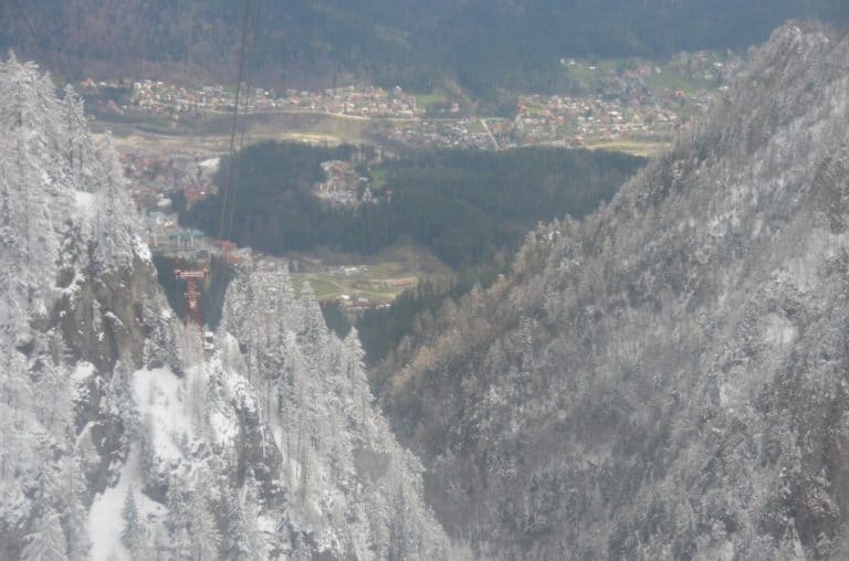 Romania, Busteni – view of lower world, Apr. 2014 (Sinaia)
