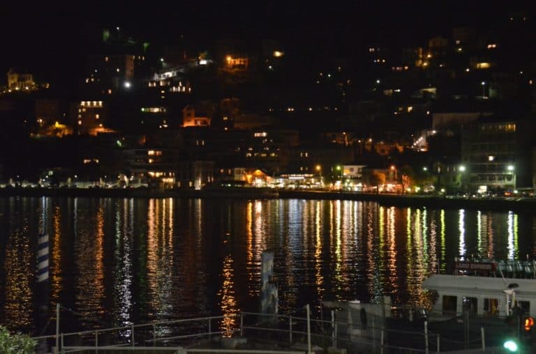 Como – panorama notturno, Ott.2015 (Lombardia)