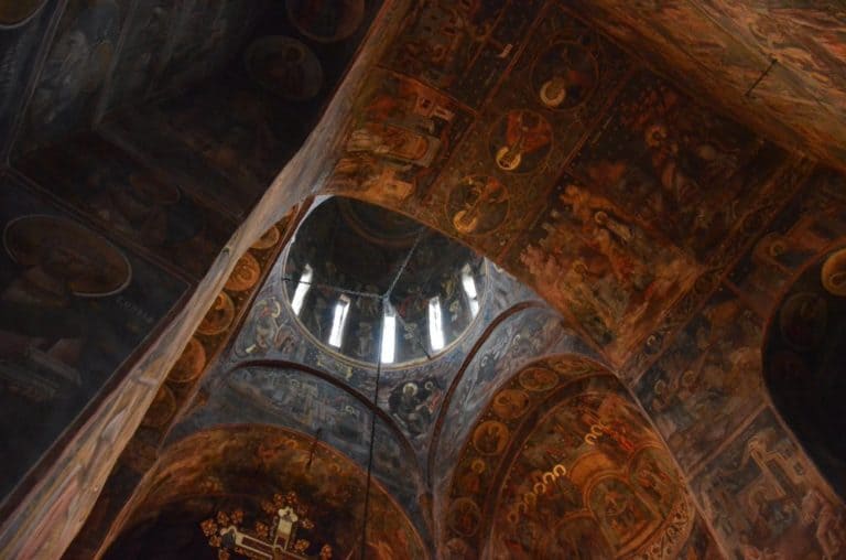 Romania, Cozia Monastery – ceiling, Apr. 2014 (Valcea)
