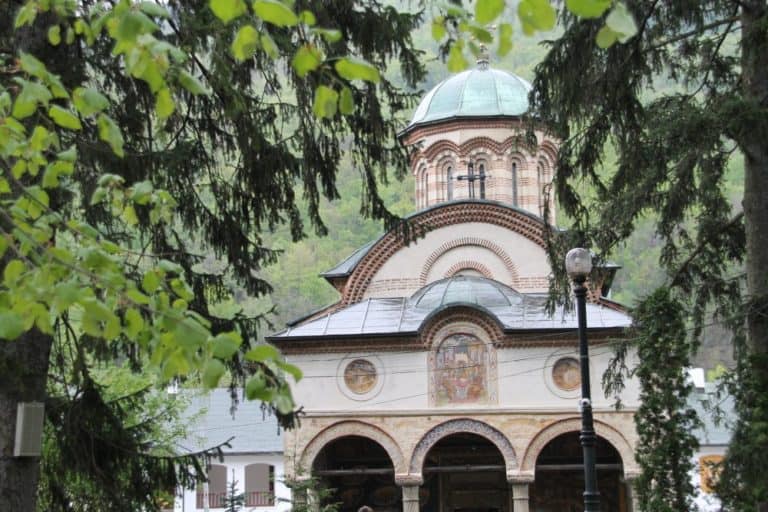 Romania, Cozia Monastery – front, Apr. 2014 (Valcea)