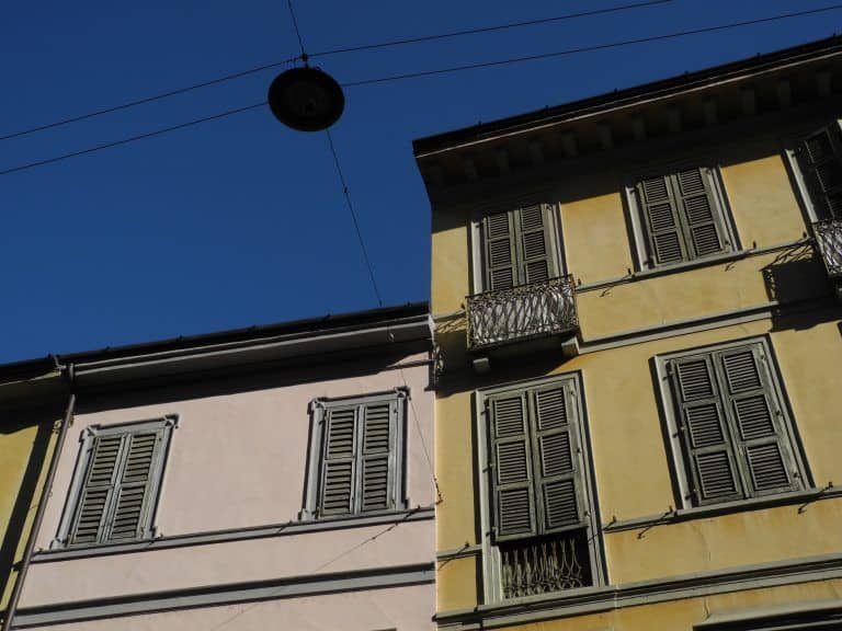 Cremona – buildings and lamp, Jan.2018 (Lombardia)