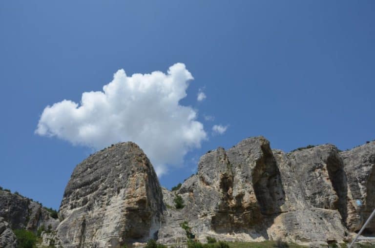 Crimea, Bakhchisarai – rocky mountain, July 2013 (Bakhchisarai)