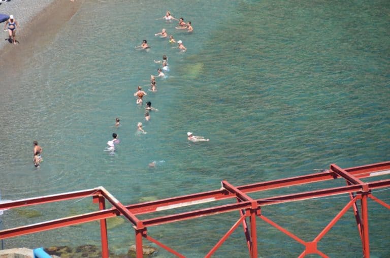 ウクライナ、ツバメの巣－泳ぐ 2013年7月 (クリミア半島)