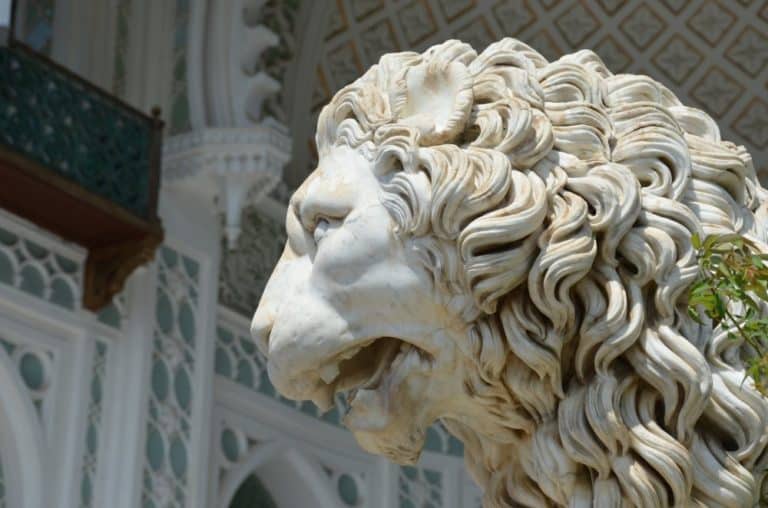 Crimea, Vorontsuov Palace -lion, July 2013 (Crimea)
