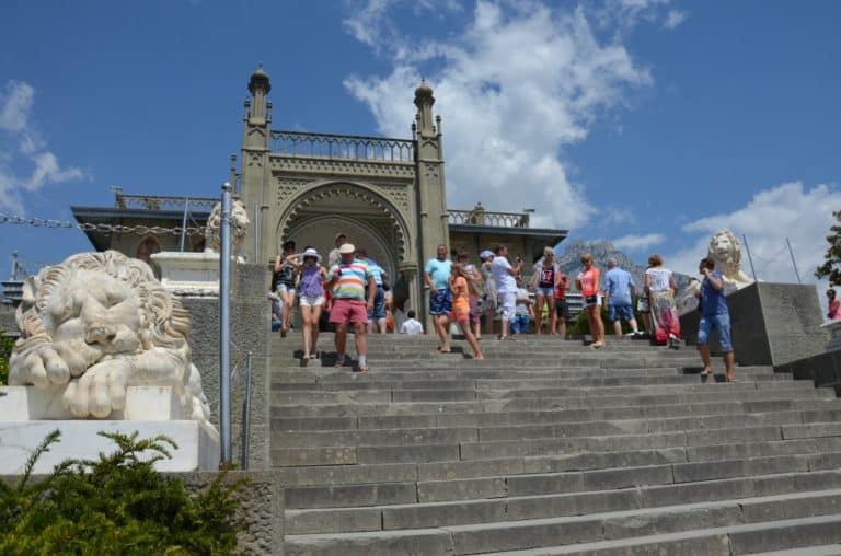 Crimea, Vorontsuov Palace -staircase , July 2013 (Crimea)