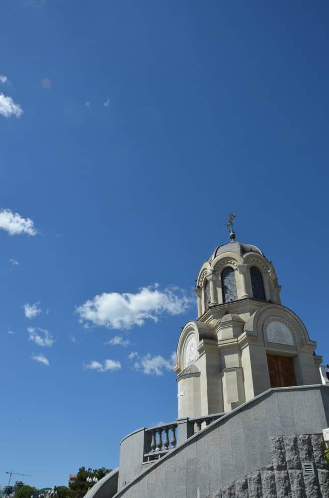 Ukraine, Yalta – church and blue sky, July 2013 (Yalta)