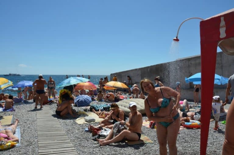 Ukraine, Yalta – shower, July 2013 (Yalta)