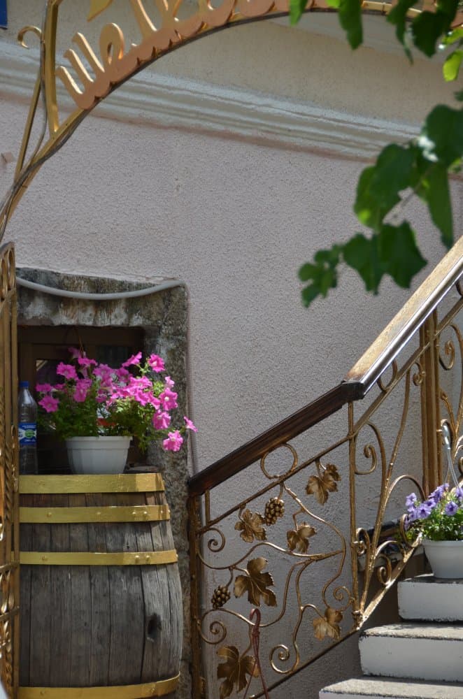 Ukraine, Yalta – flower and staircase, July 2013 (Yalta)