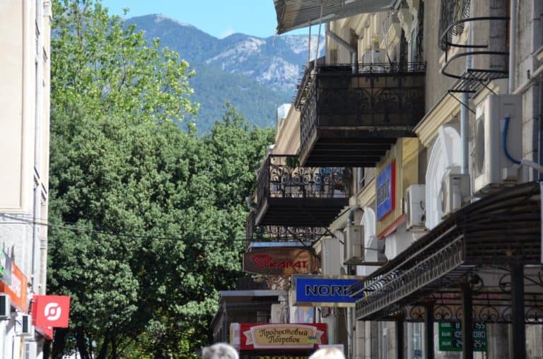Ukraine, Yalta – mountain behind, July 2013 (Yalta)