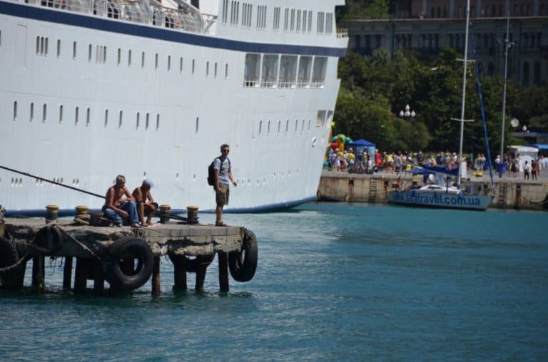 Ukraine, Yalta – ship and people, July 2013 (Yalta)