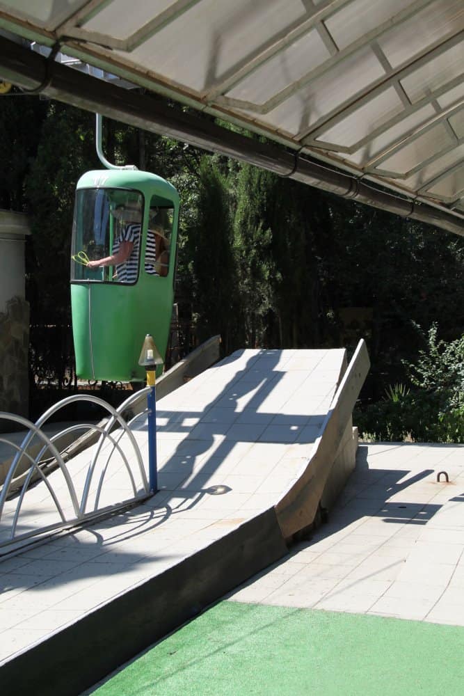 Ukraine, Yalta – green carriage, July 2013 (Yalta)