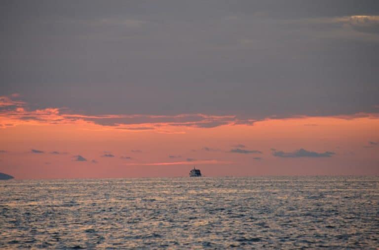 Croatia, Zadar – sea, boat and sunset, July 2014 (Zadar)