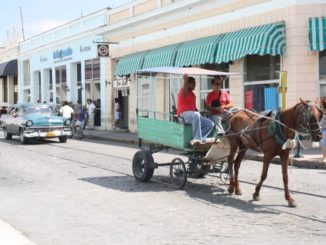 Cavalli e vecchie macchine a Cienfuegos, Cuba