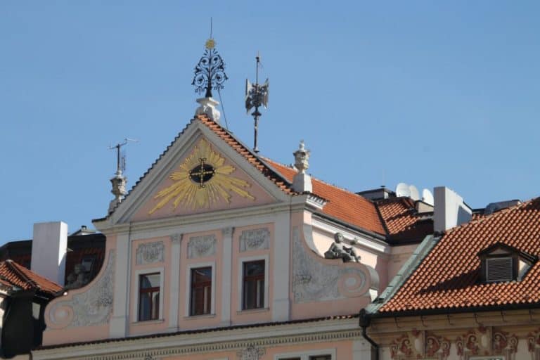 Czech, Prague – decoration on roof, Sept.2013 (Prague)