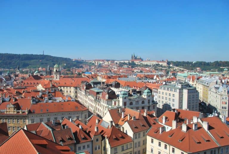 Czech, Prague – town and blue sky, Sept.2013 (Prague)