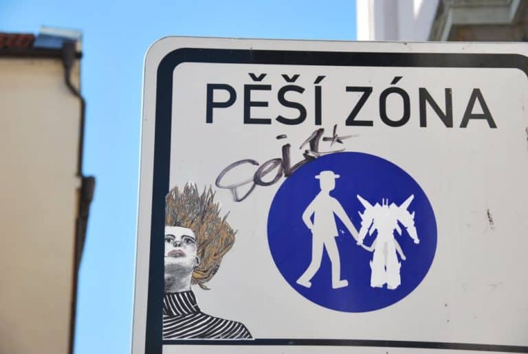 Czech, Prague – traffic sign, Sept.2013 (Praga)
