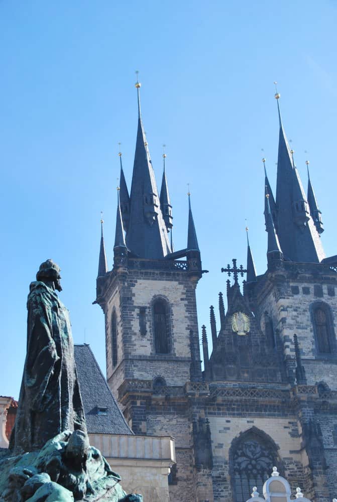 Czech, Prague – statue and church, Sept.2013 (Prague)