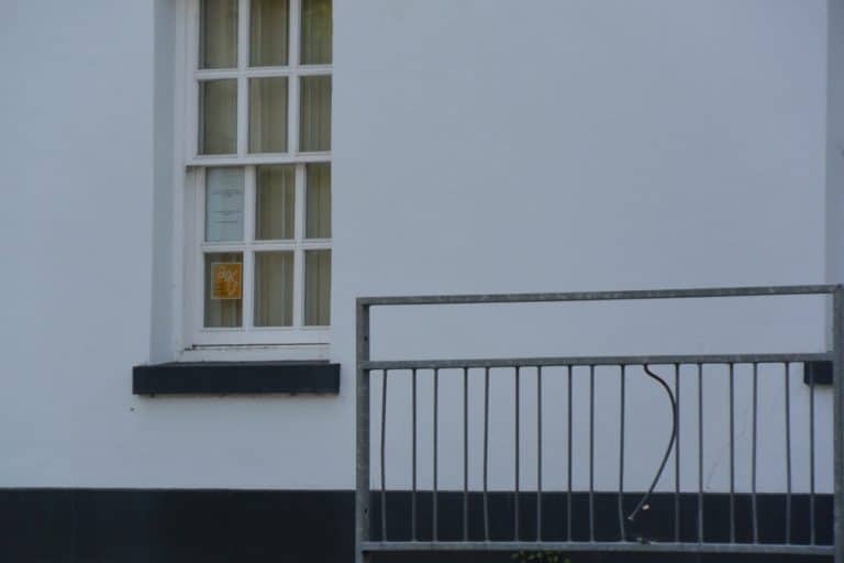 Dorchester – fence and window, May 2015 (Dorset)