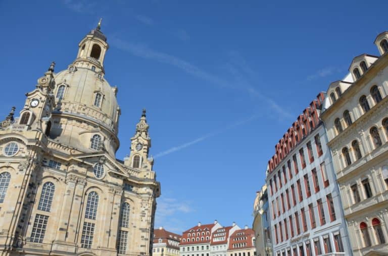 città – Frauenkirche e il cielo blu, Agosto 2015 (Dresda)