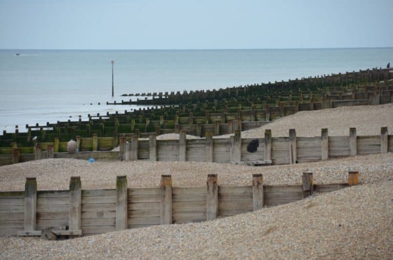 England, Eastbourne – fences on beach, July 2014 (Eastbourne)