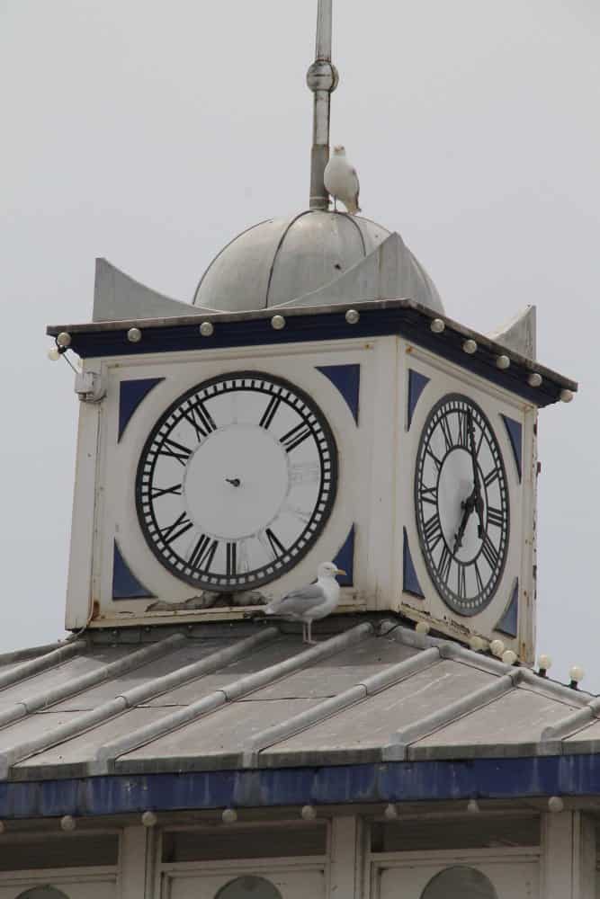 England, Eastbourne – broken clock, July 2014 (Eastbourne)