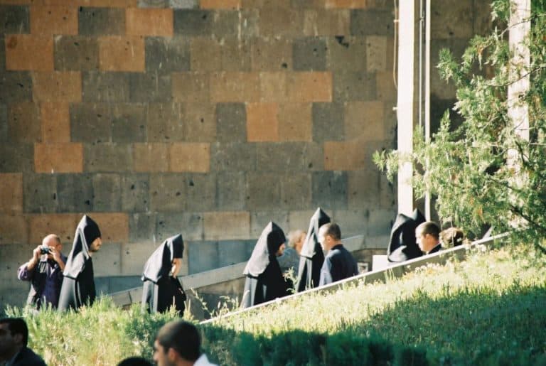 Armenia, Echmiadzin – clergymen, Autumn 2005